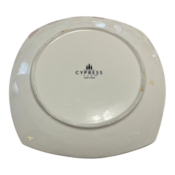 Cypress Home Kathryn White Floral Still Life Square Plate – 8” Decorative Tray - Picture 4 of 4